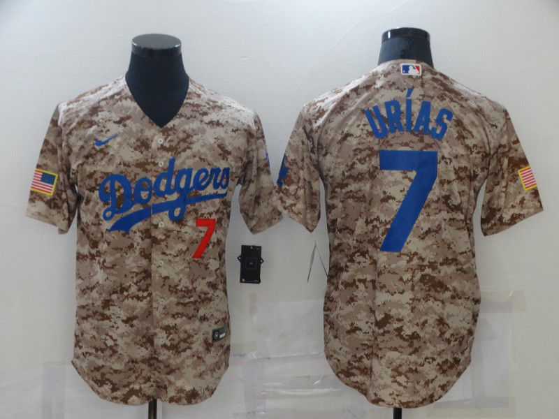 Men Los Angeles Dodgers #7 Urias Camo Game New 2021 Nike MLB Jersey->los angeles dodgers->MLB Jersey